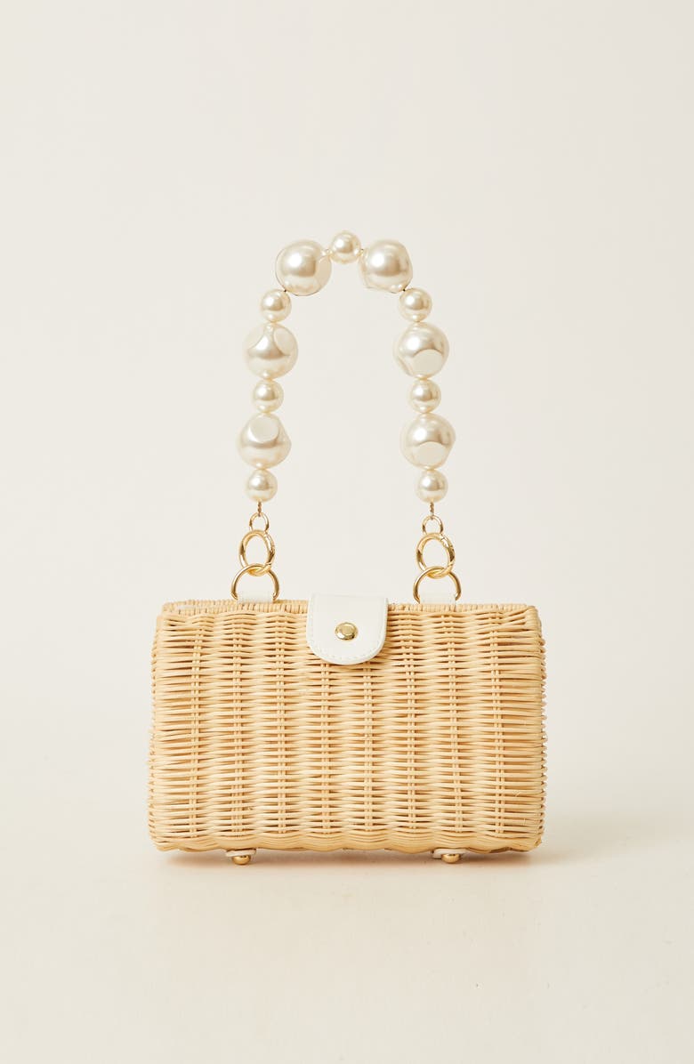BTB Los Angeles Page Pearl Clutch, Main, color, Natural