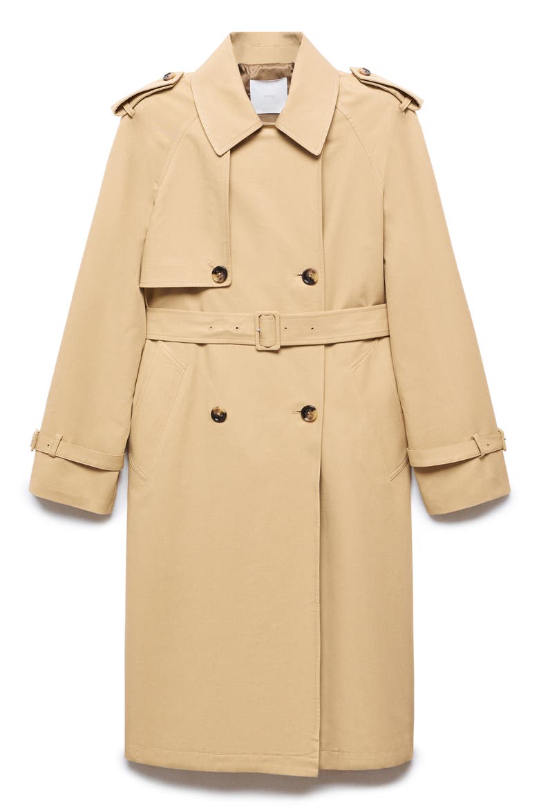 Belted Water Repellent Trench Coat, Alternate, color, MEDIUM BROWN