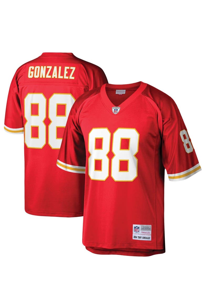Men's Mitchell & Ness Tony Gonzalez Red Kansas City Chiefs Legacy Replica Jersey, Alternate, color, Red