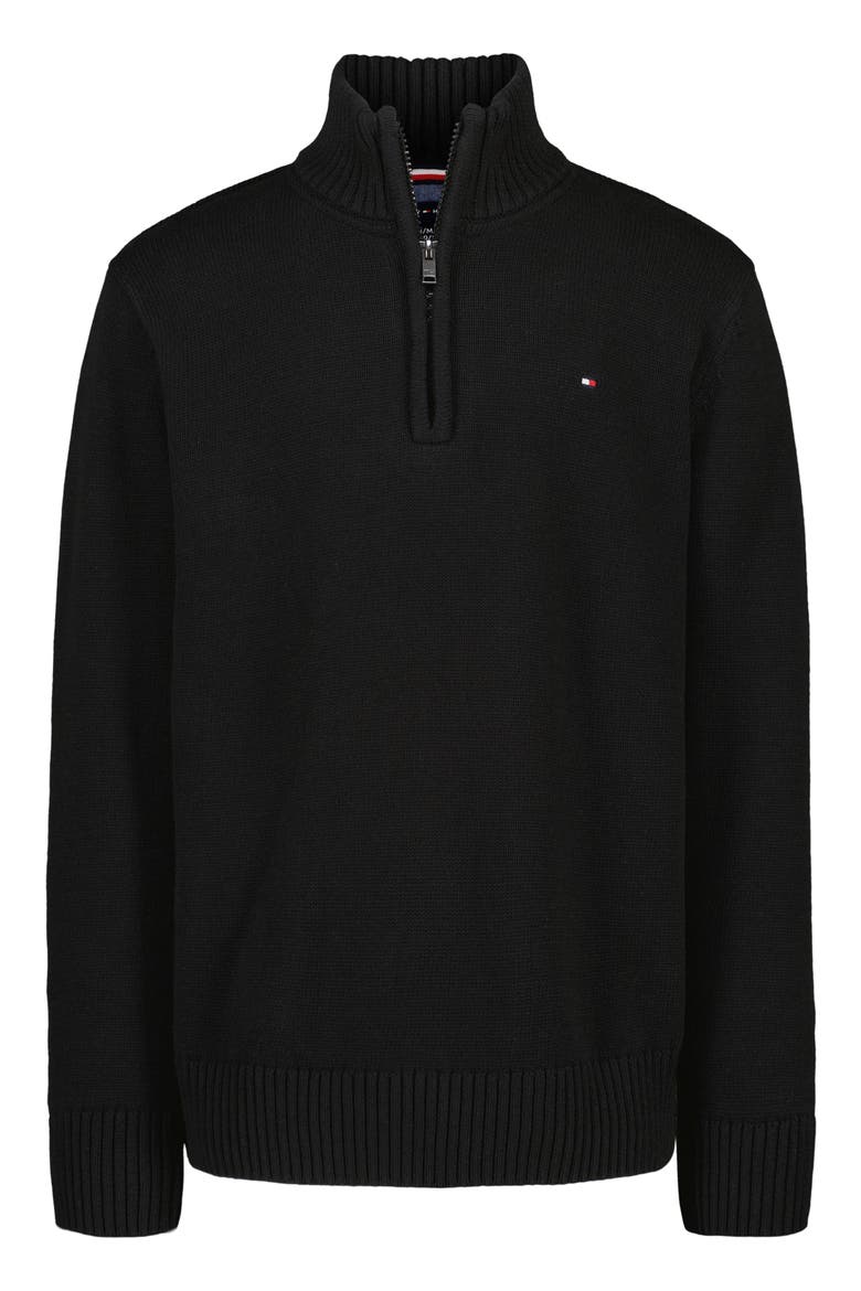 Kids' Quarter Zip Sweater, Main, color, BLACK