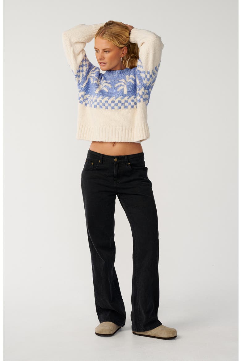 Bossa Crewneck Sweater, Alternate, color, MID BLUE