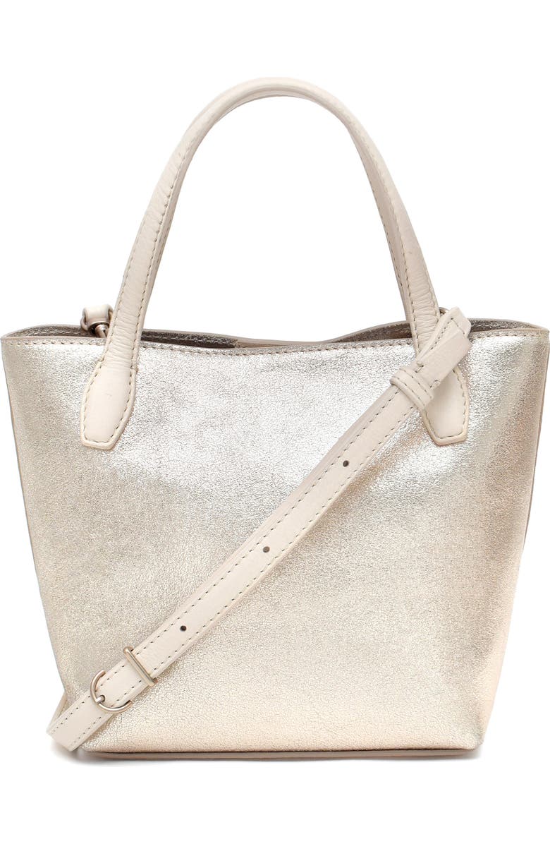 Thacker Asher Shimmer Leather Tote, Alternate, color, Champagne
