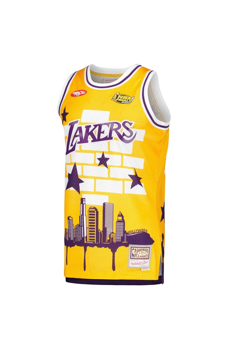 Mitchell & Ness Men's Mitchell & Ness x Tats Cru Gold Los Angeles Lakers Hardwood Classics Fashion Jersey, Alternate, color, Gold