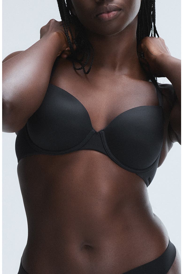 Soft N' Savage Padded Demi Bra, Main, color, BLACK CAVIAR