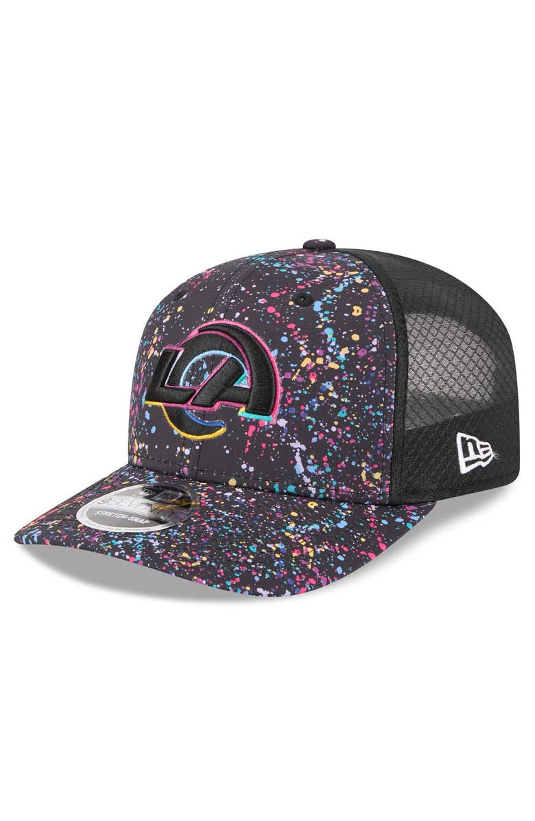 New Era Men's New Era Black Los Angeles Rams 2025 NFL Crucial Catch 9SEVENTY Adjustable Hat, Alternate, color, Black