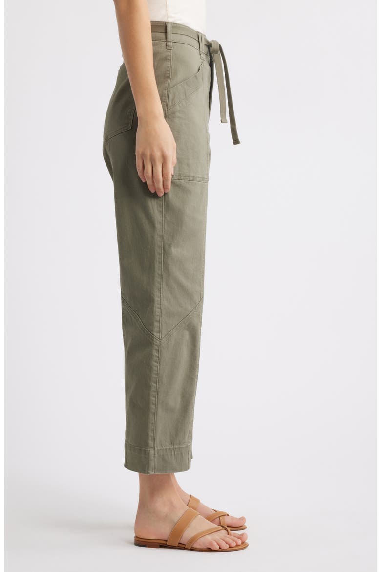 Skyrise Relaxed Straight Leg Twill Pants, Alternate, color, LAUREL OAK