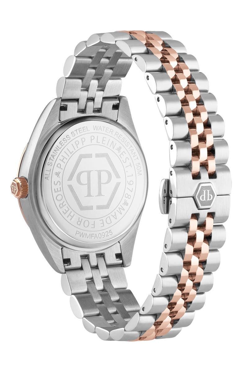 PHILIPP PLEIN Date Superlative Two-Tone Bracelet Watch, 41mm, Alternate, color, Two Tone