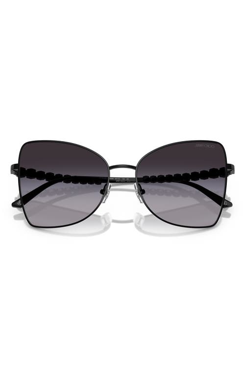 Jimmy Choo 55mm Butterfly Sunglasses In Black