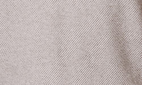 John Varvatos Meira Regular Fit Bird's Eye Zip Polo In Fossil Grey
