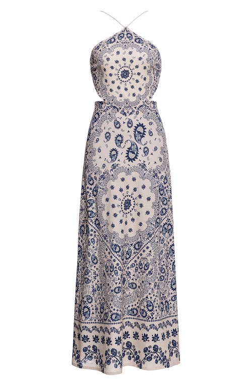 AGUA BENDITA AGUA BENDITA INDIRA ATMA PLACEMENT PRINT STRETCH COTTON COVER-UP SUNDRESS 
