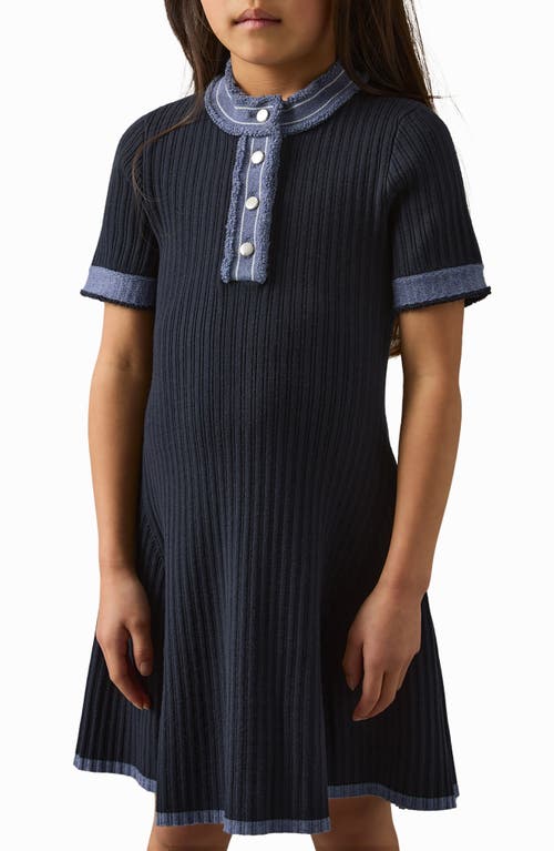 REISS REISS KIDS' RUBY RIB FIT & FLARE DRESS