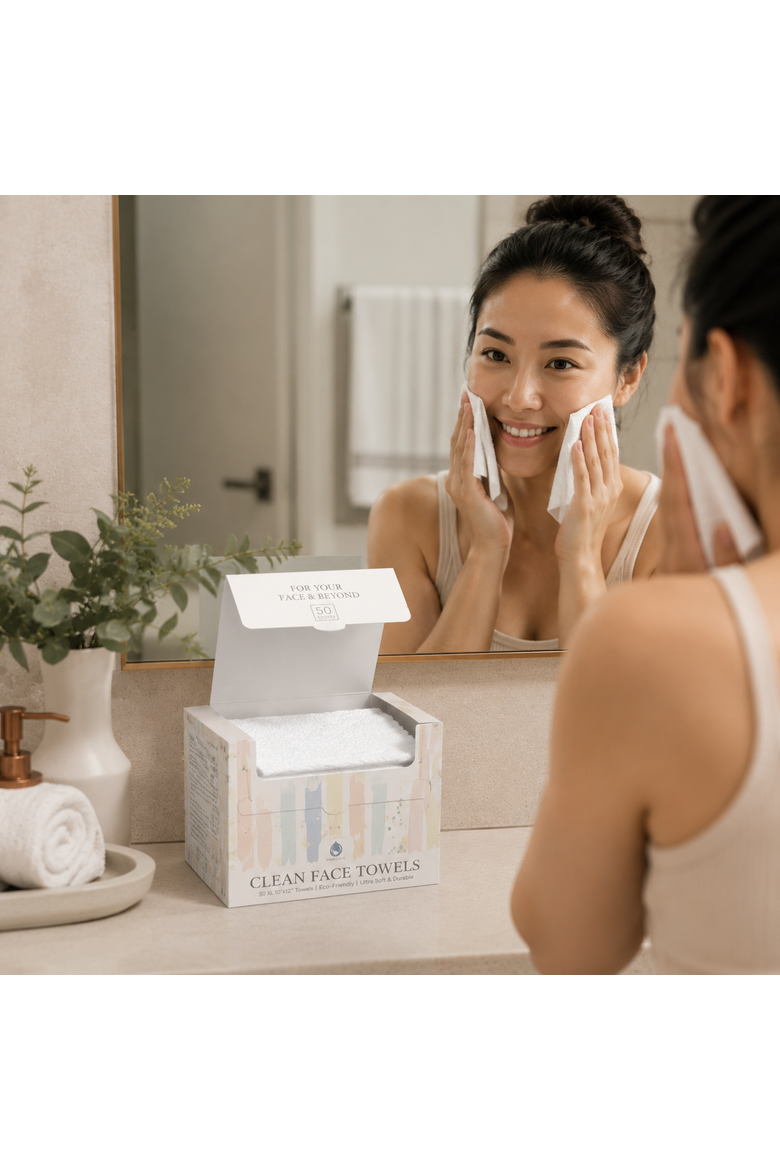 100 XL Clean Facial Towels, Alternate, color, White