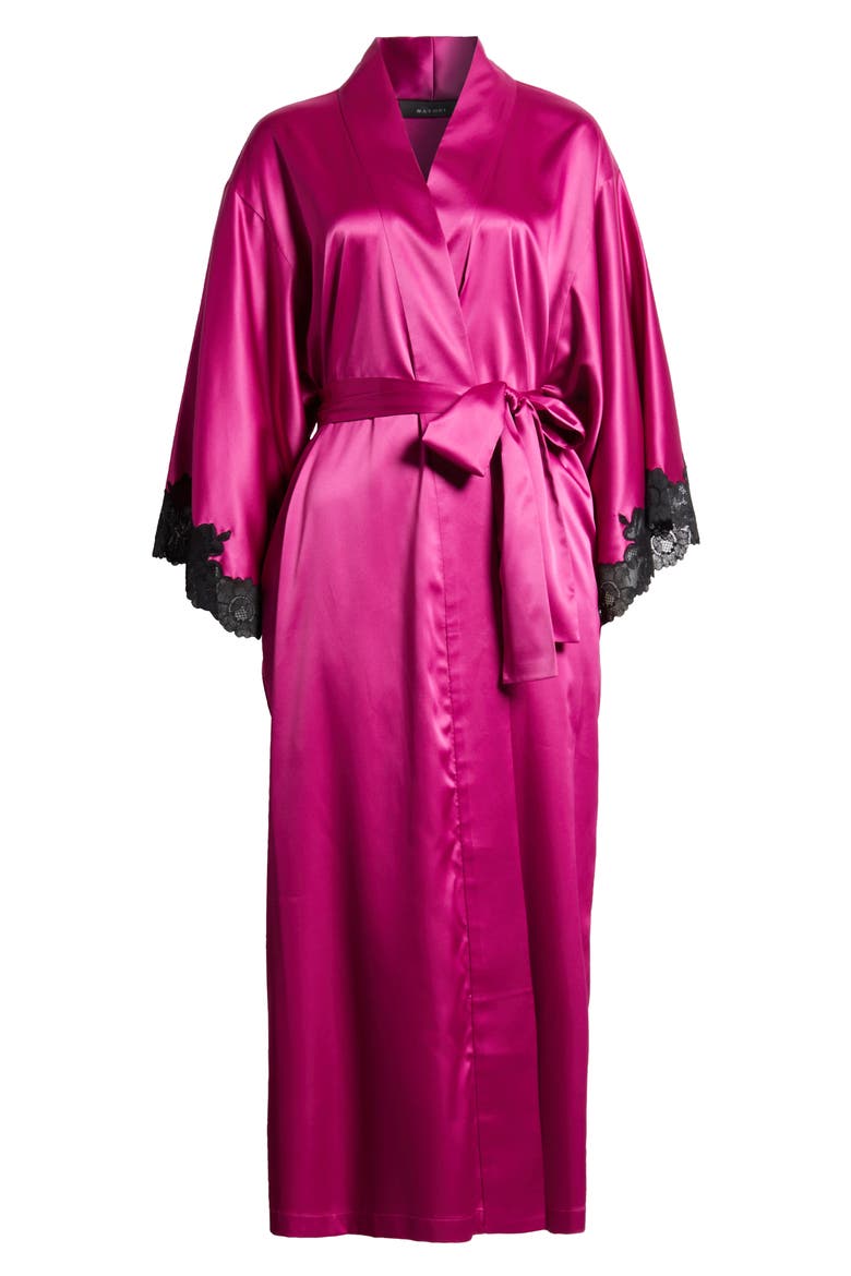 Peony Glamour Robe, Alternate, color, WILD FUCHSIA
