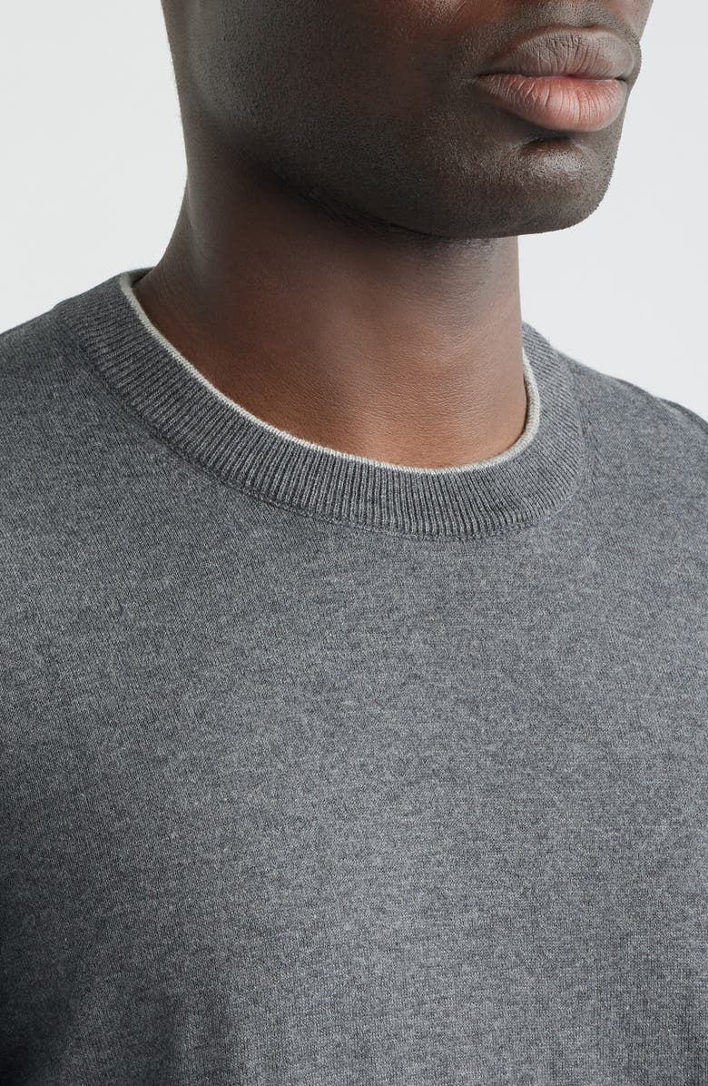 Jack Victor Dan Cotton Sweater, Alternate, color, Charcoal