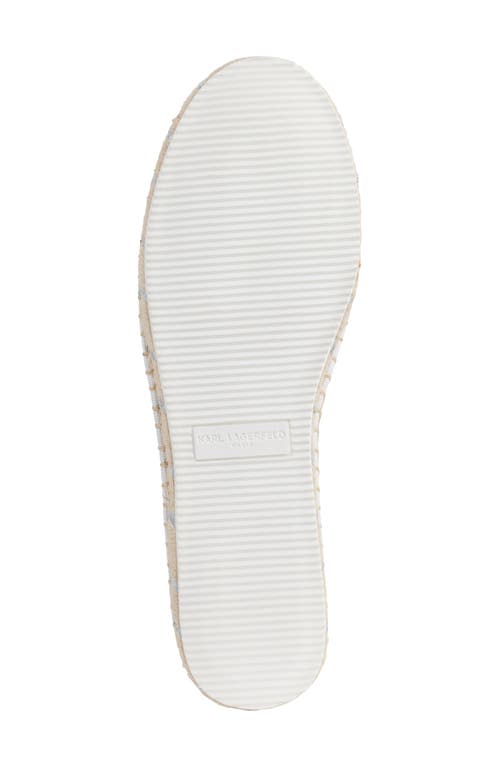 Karl Lagerfeld Women's Manika Heart Patch Espadrille Flats In Bright White