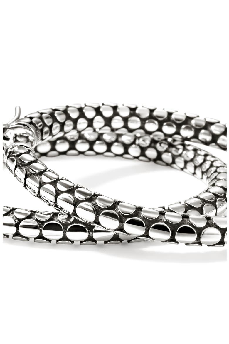Dot Hoop Earrings, Alternate, color, SILVER