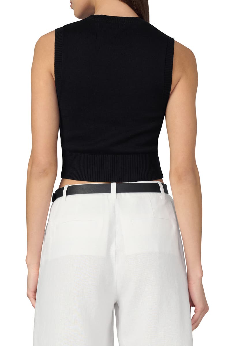 Joe's The Laurel Shrunken Sweater Vest, Alternate, color, Black