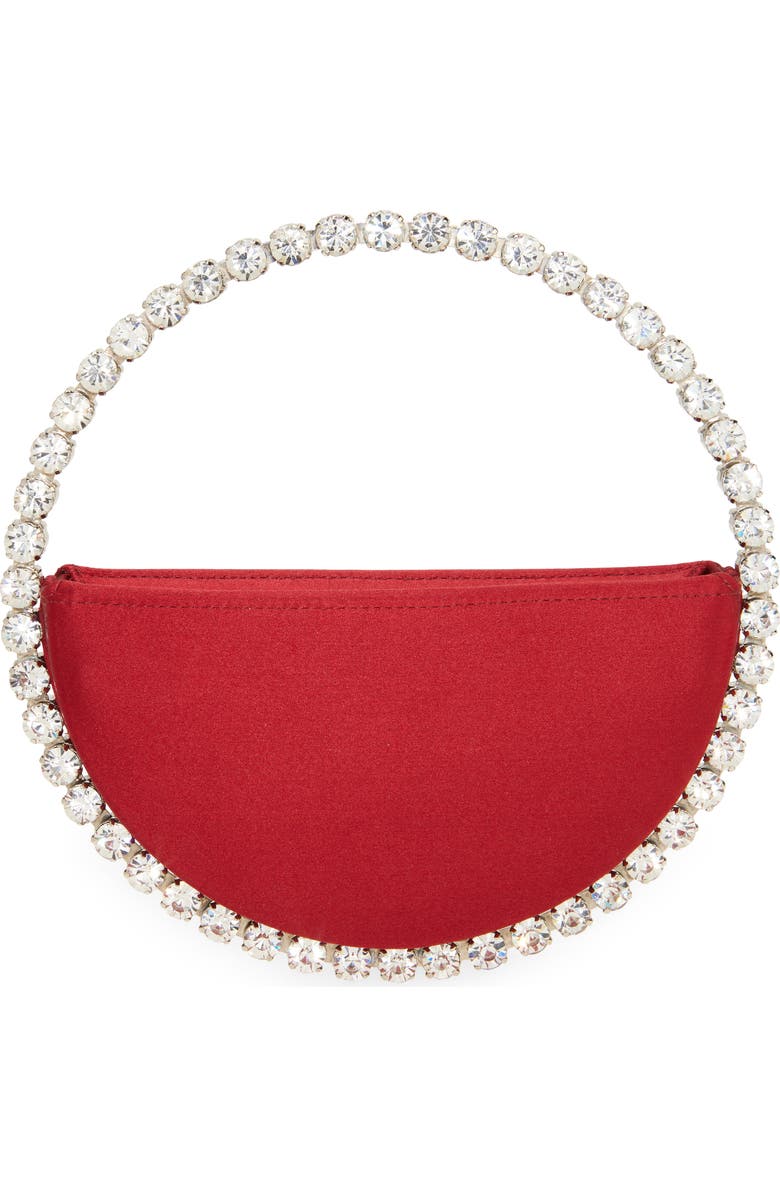 L’alingi Eternity Embellished Satin Clutch, Alternate, color, Brick