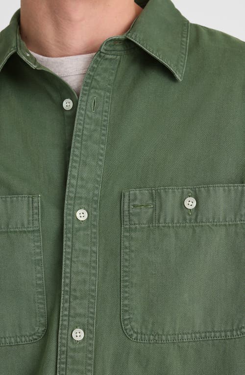 Madewell Cotton Button-up Work Shirt In Green