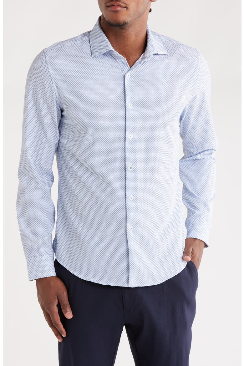 Circles Button-Up Shirt, Main, color, BLUE/ WHITE