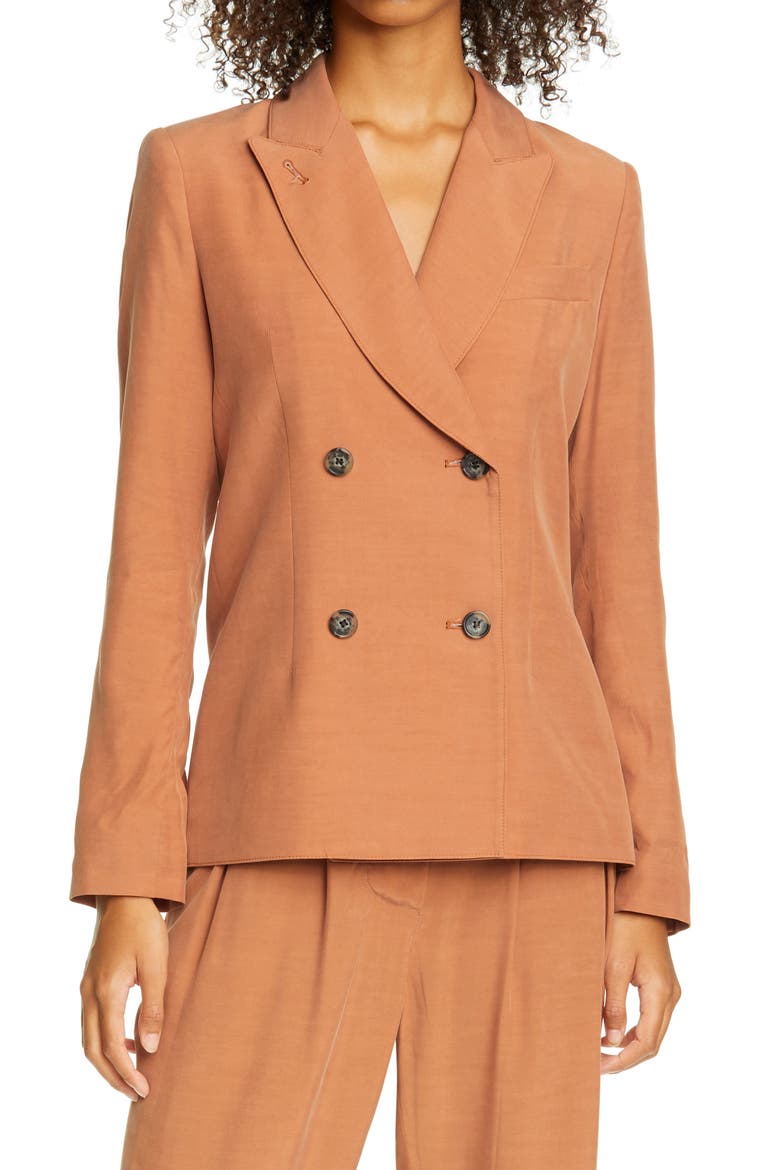 Double Breasted Blazer, Main, color, DESERT