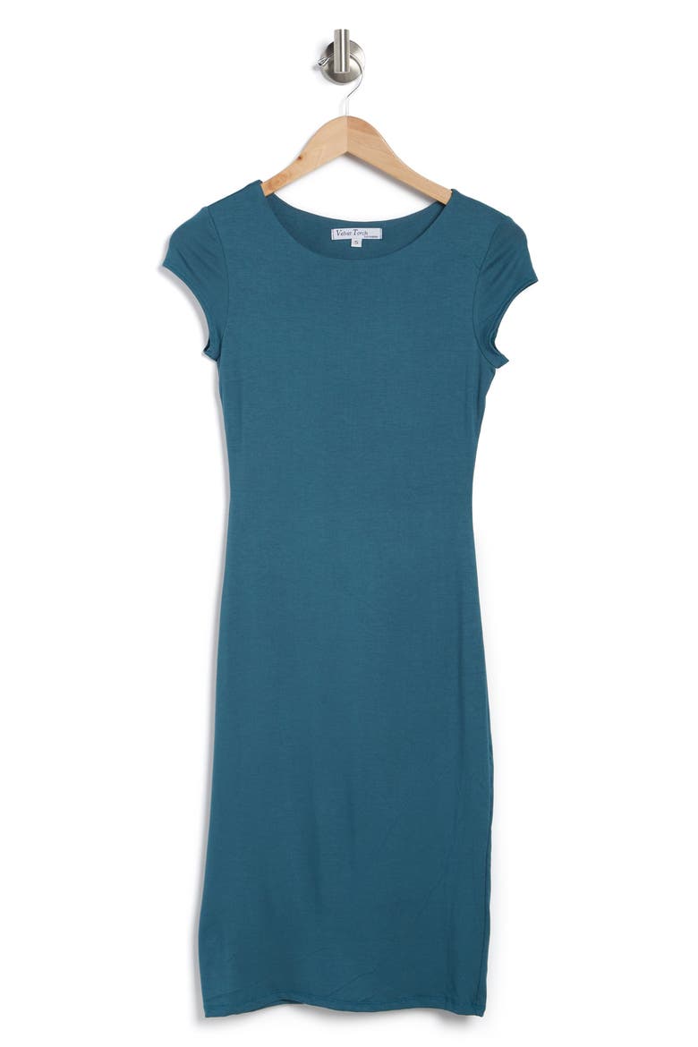 Cap Sleeve Bodycon Dress, Alternate, color, JADE