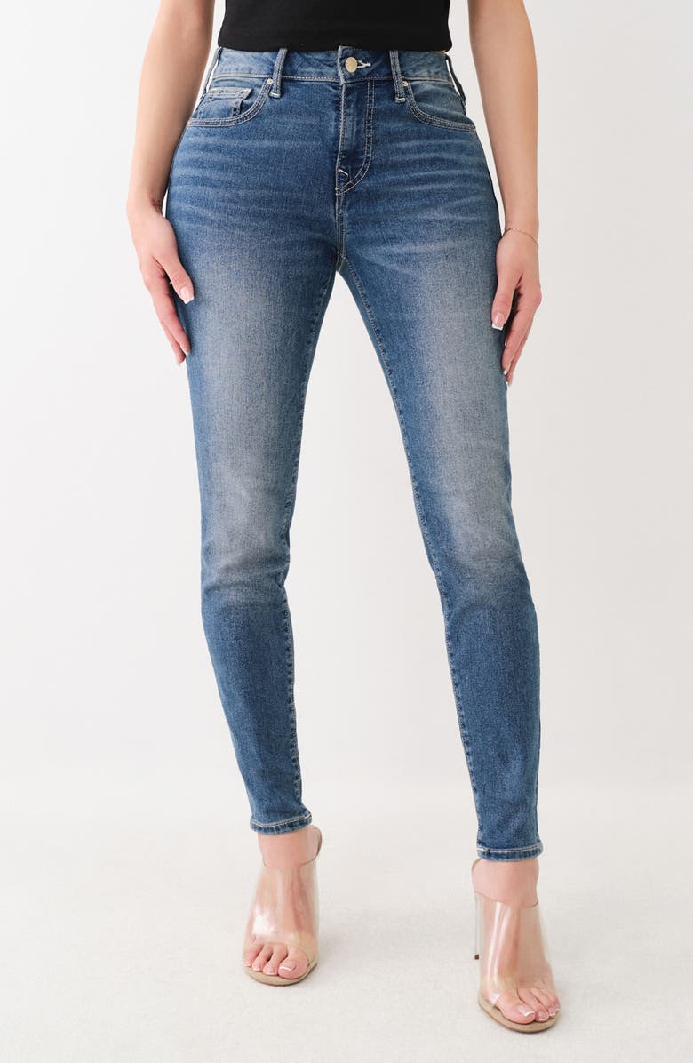 True Religion Brand Jeans Jennie Mid Rise Skinny Jeans, Main, color,
