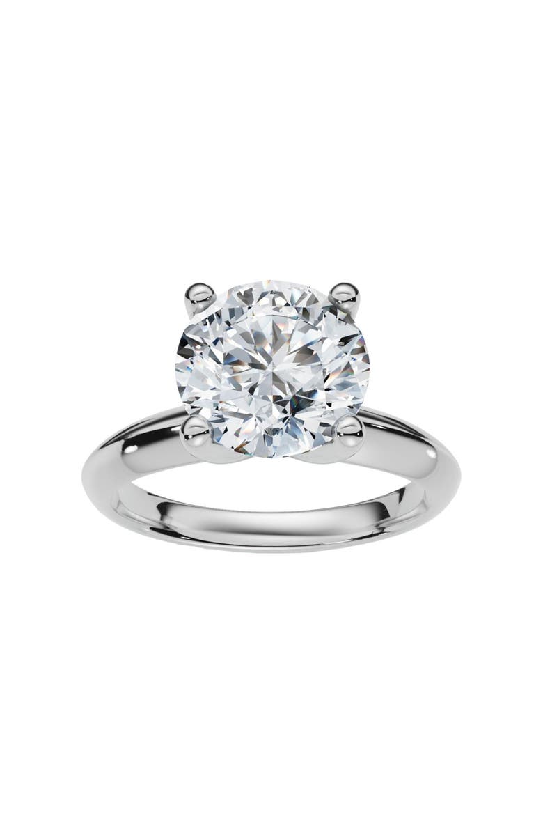 Bliss Diamond Certified 2ct Lab Grown Diamond Thin Solitaire Engagement Ring 14k Gold, Main, color,