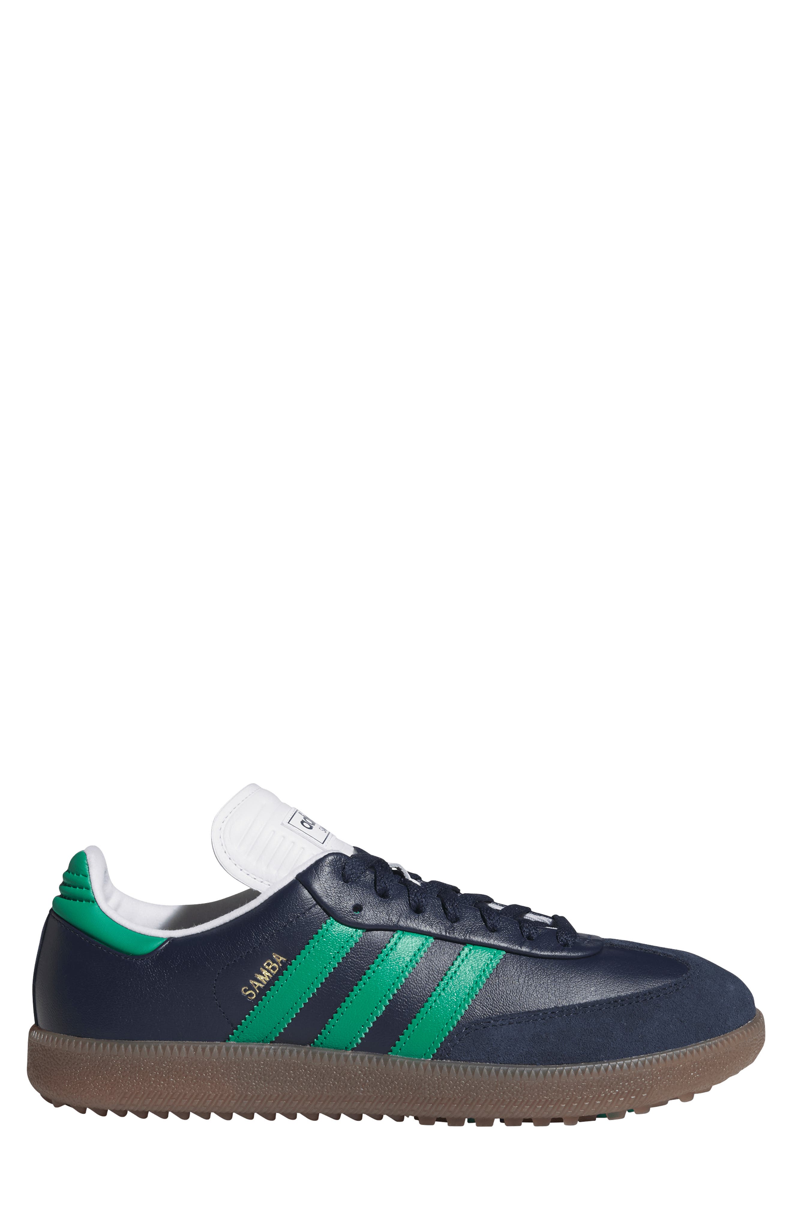 adidas Samba Spikeless Golf Shoes, Alternate, color, Blue/ Green/ Whtie