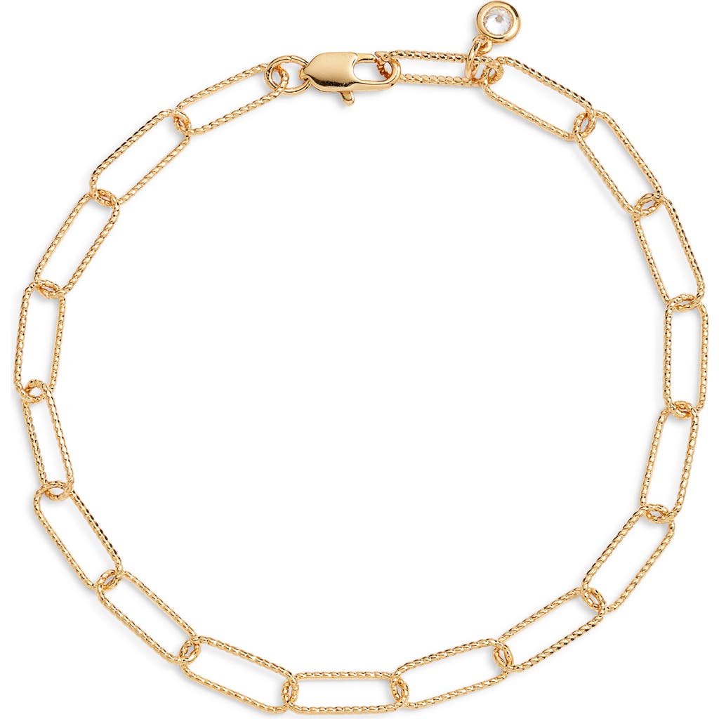Nordstrom Demi Fine Paper Clip Bracelet In 14k Gold Plated