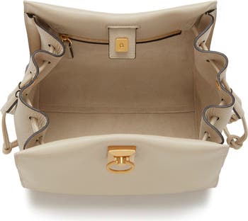 Small Iris Leather Top Handle Bag
