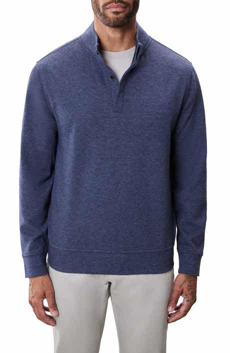 Robert Barakett Clarence Textured Quarter Button Pullover