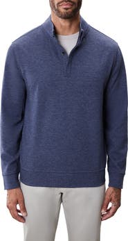 Robert Barakett Clarence Textured Quarter Button Pullover