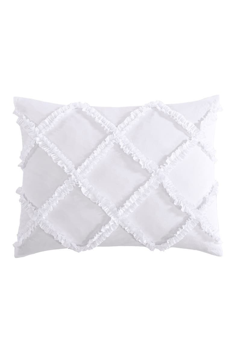 Norah Microfiber Comforter & Sham 3-Piece Set, Alternate, color, WHITE