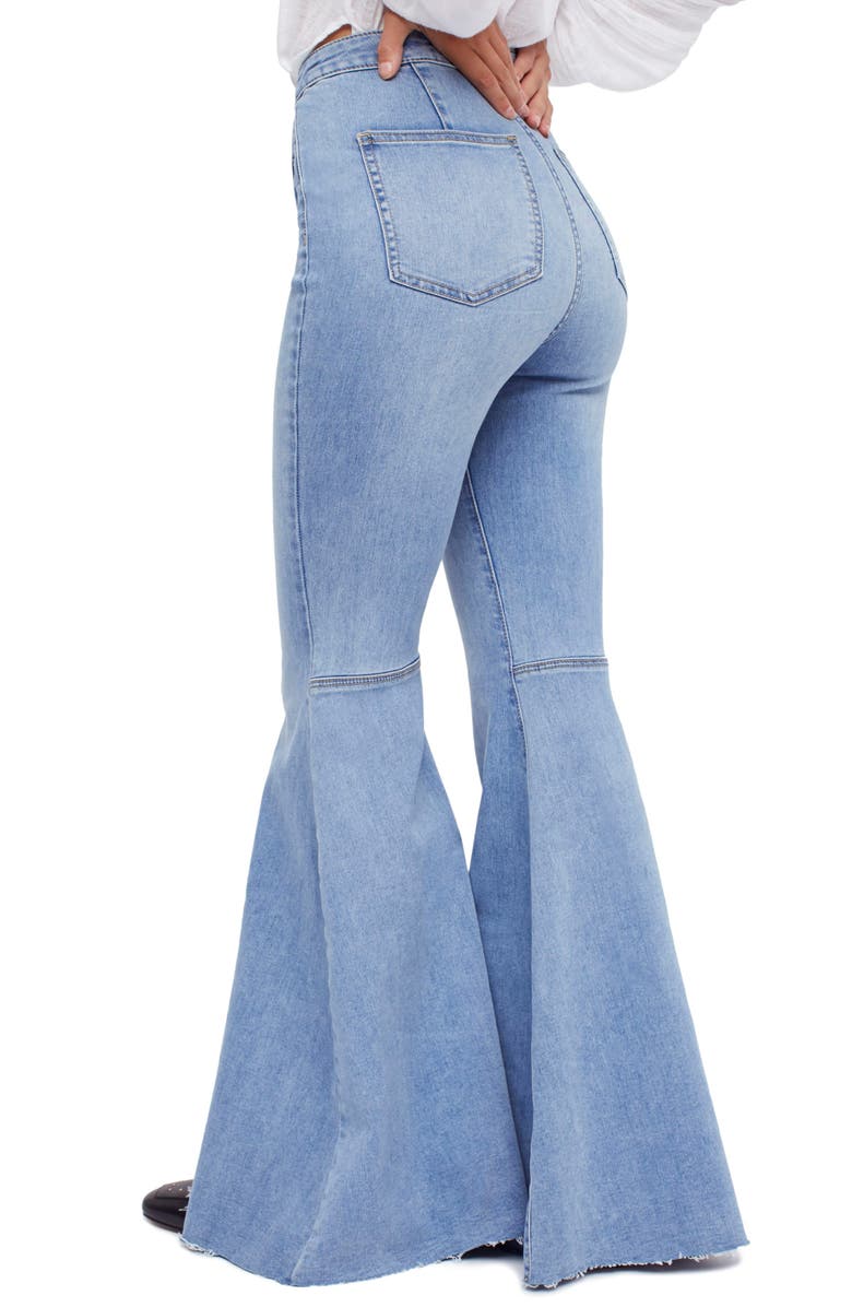 Free People We the Free Just Float On High Waist Flare Jeans, Alternate, color,