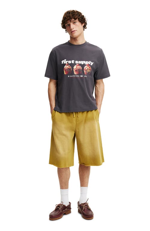 Cotton On Cropped Fit Graphic T-shirt In Gray