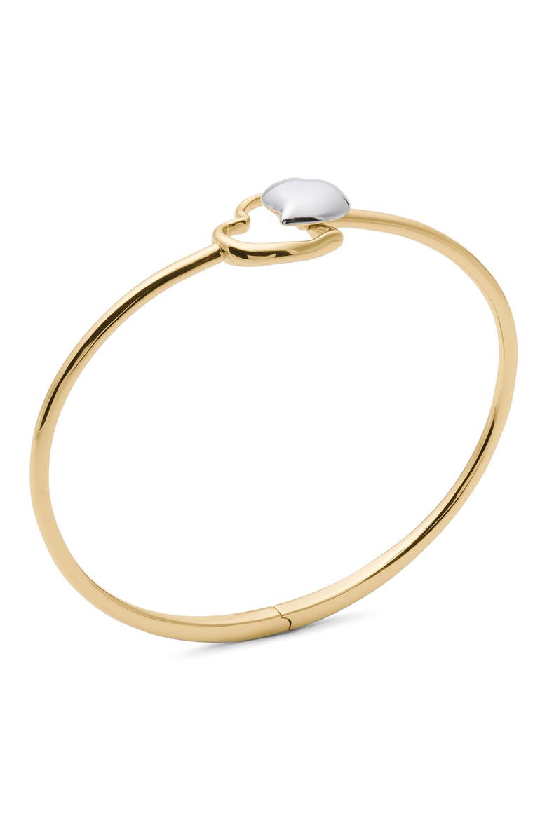 hearts bangle, Alternate, color, GOLD/ SILVER