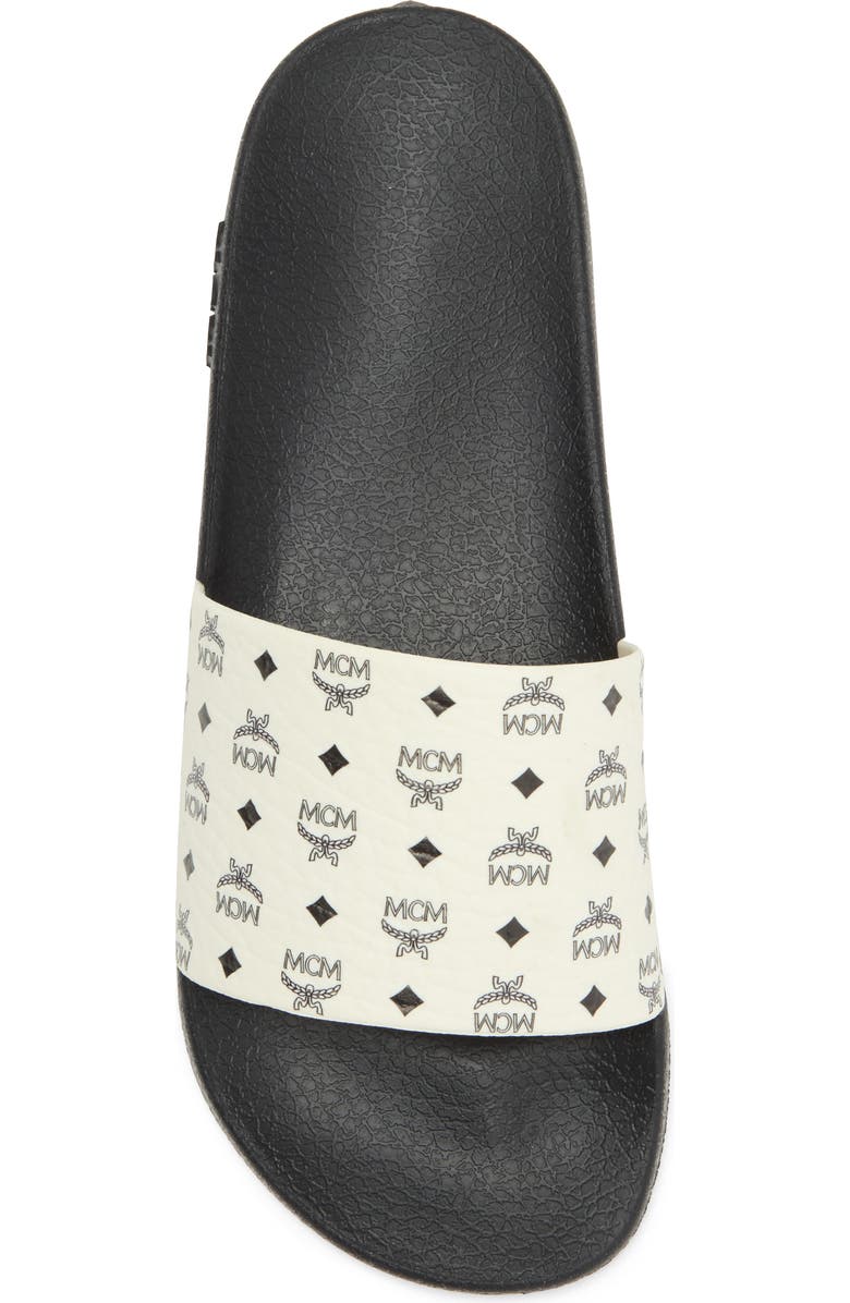 MCM Monogram Slide Sandal, Alternate, color,