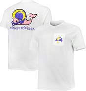 vineyard vines Men's Vineyard Vines White Los Angeles Rams Big & Tall Helmet T-Shirt
