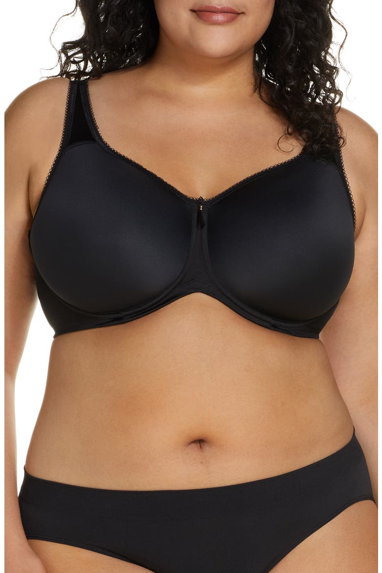 Basic Beauty Spacer Underwire T-Shirt Bra, Main, color, BLACK