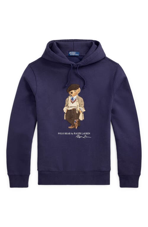 Polo Ralph Lauren Hooded Sweatshirt With Graphic Print And Pocket In Blue