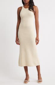 VERO MODA Malavi Open Stitch Midi Sweater Dress