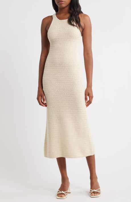 VERO MODA Malavi Open Stitch Midi Sweater Dress