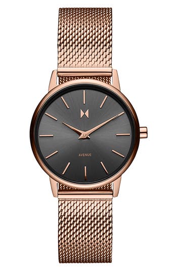 Mvmt Avenue Mesh Strap Watch, 28mm In Gold