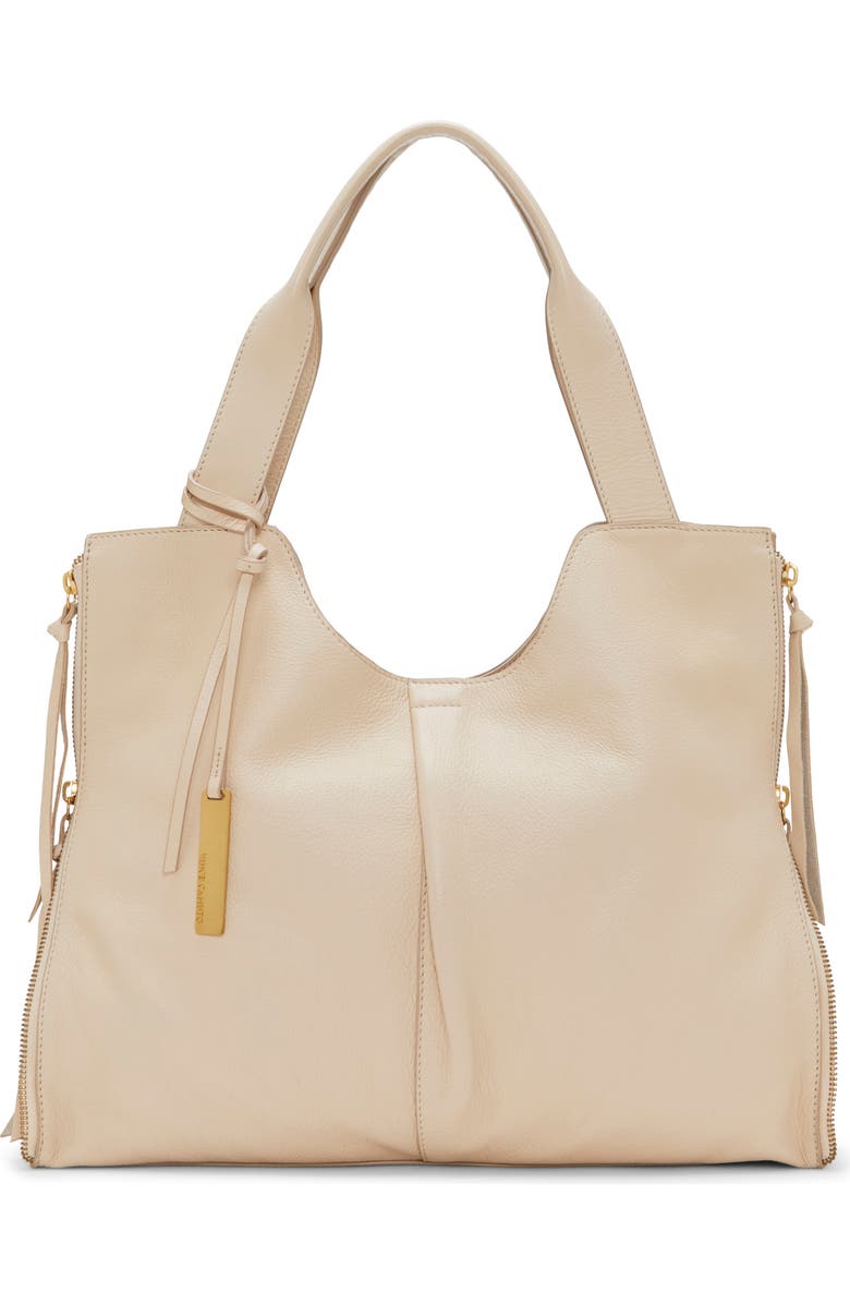 Vince Camuto Corla Leather Tote, Main, color, Light Beige