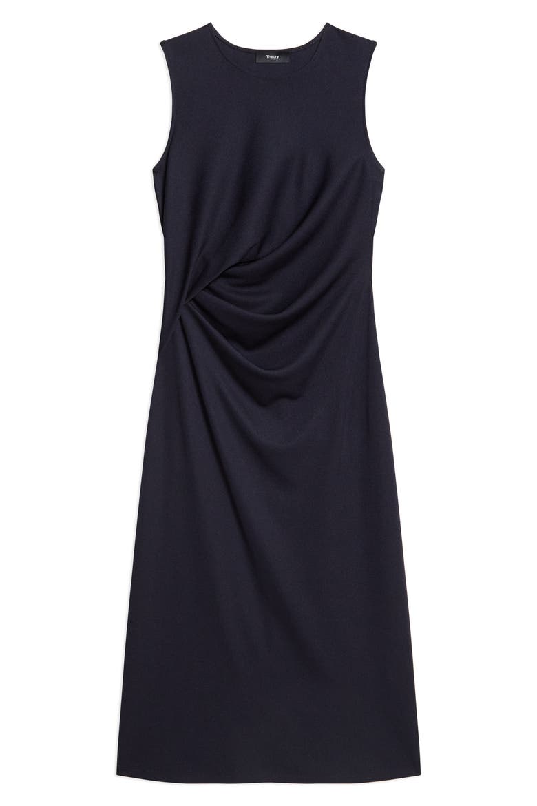 Drape Tuck Sleeveless Dress, Alternate, color, MIDNIGHT NAVY