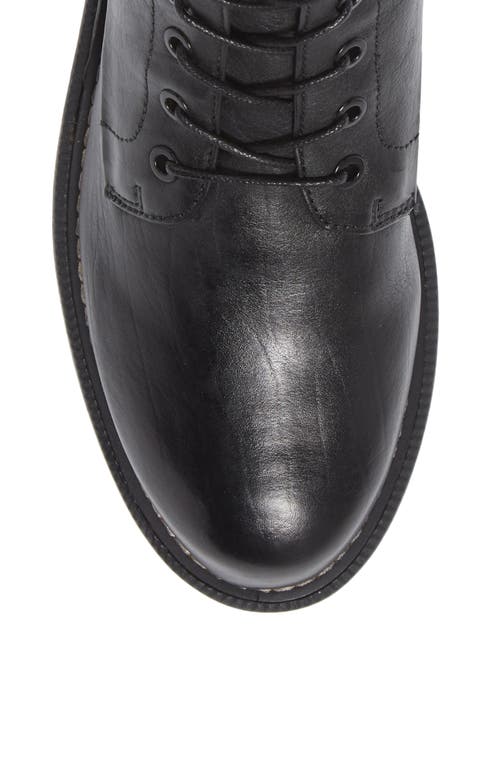 Sam Edelman Women Garret Combat Platform Boot In Black Leather In Black