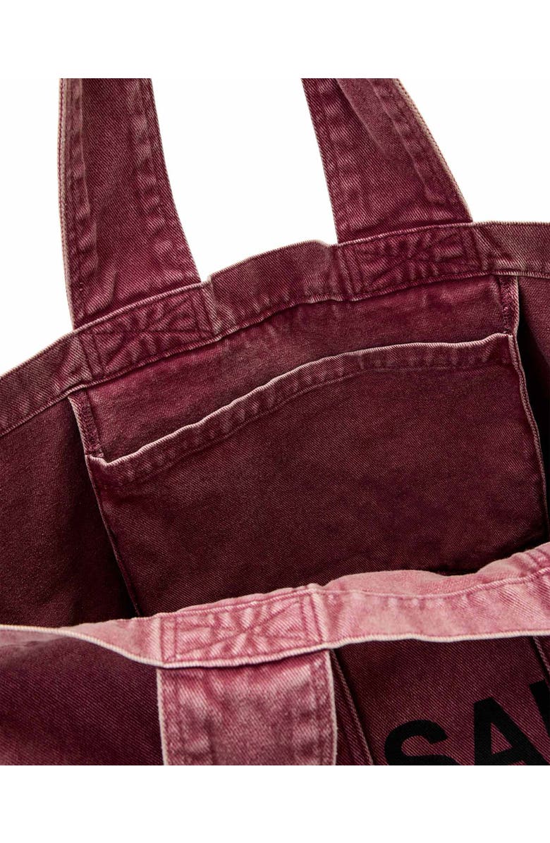 AllSaints Izzy Denim Tote, Alternate, color, Raspberry Pink