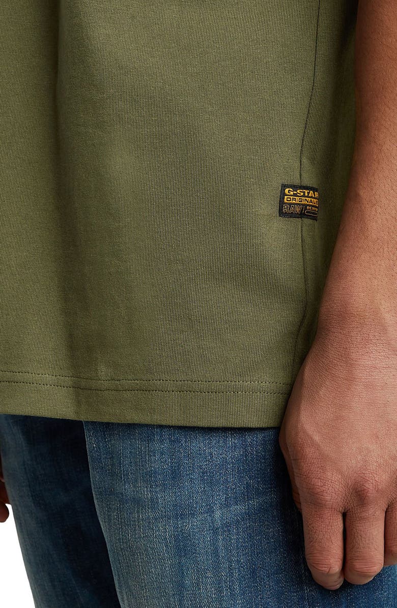 G-STAR Felt Logo Organic Cotton Graphic T-Shirt, Alternate, color, Shadow Olive