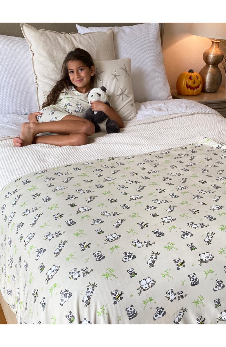 Bellabu Bear Kids' Panda Bear Print Reversible Blanket, Alternate, color, 